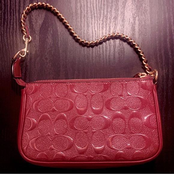 Coach Red Leather Clutch Bag - Picture 3 of 6